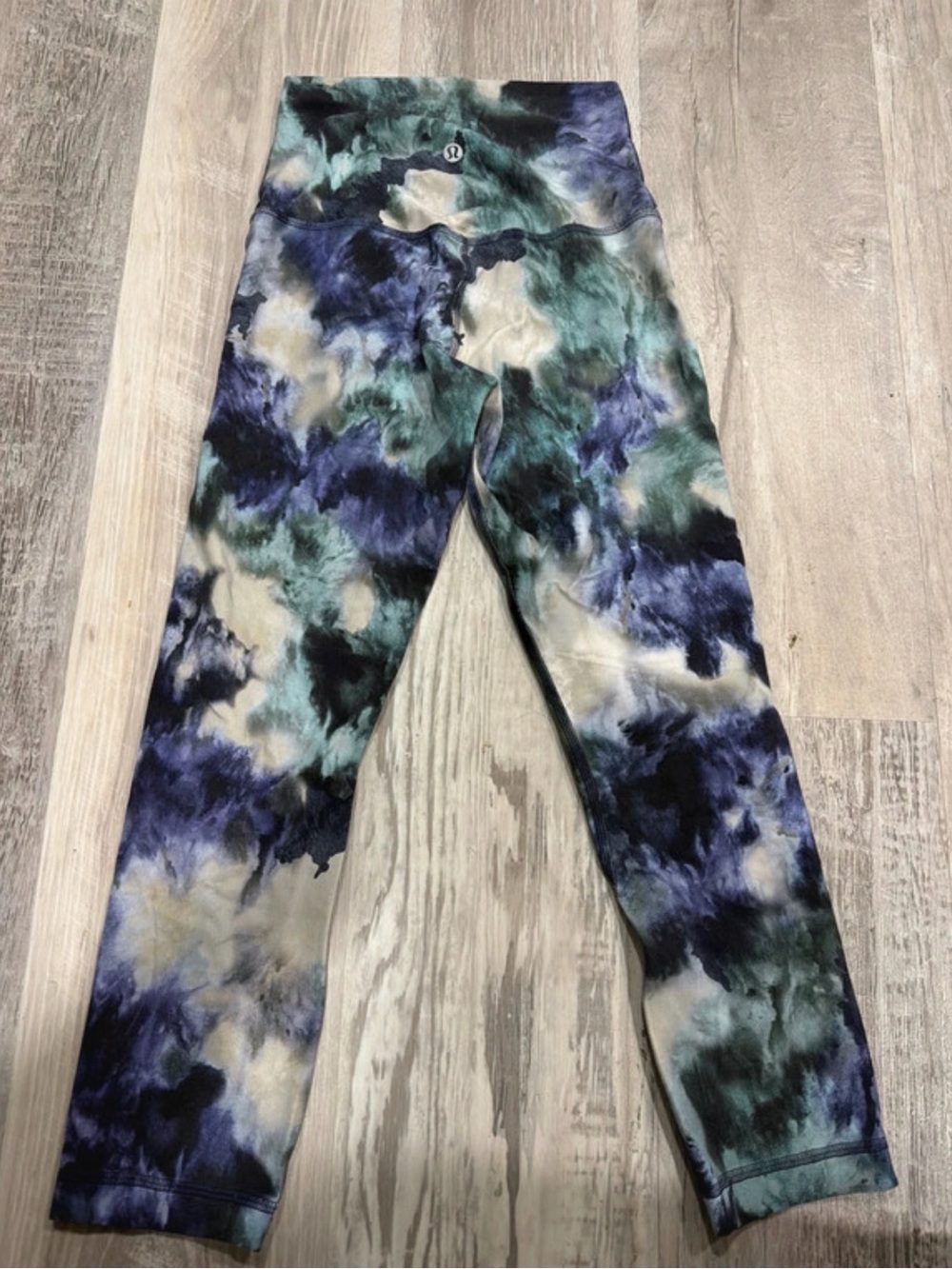 lululemon Tie-Dye Leggings in Black, Blue & Green